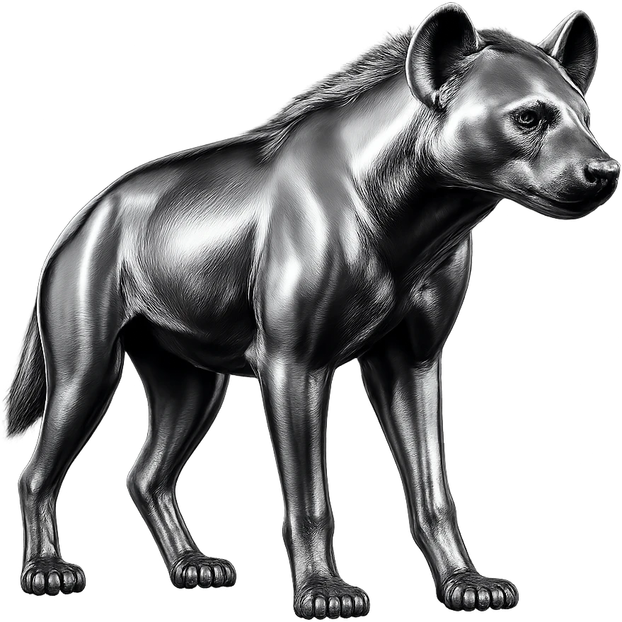 hyena, chrome style emoji