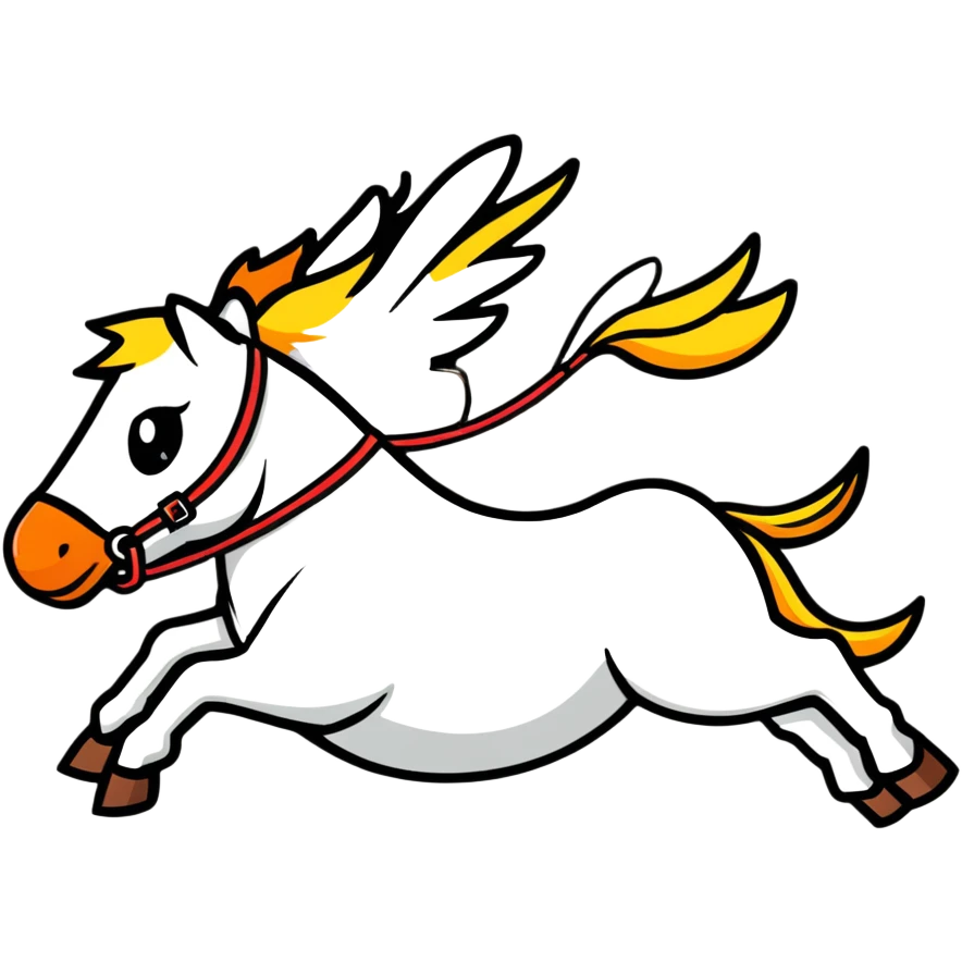 horse jumping over a dog emoji