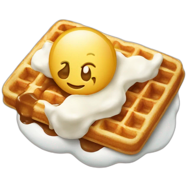 Waffle + ice cream emoji