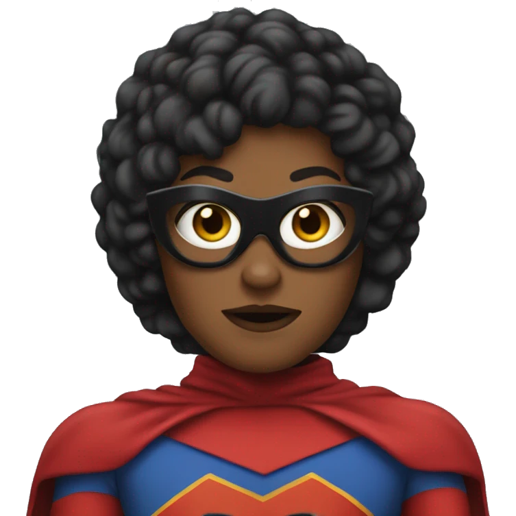 Michele as a superhero emoji