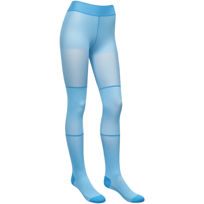 Sky blue tights in packaging emoji