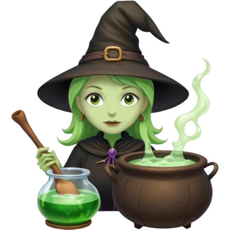 green witch cooking potion emoji