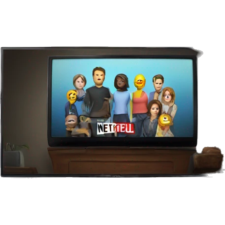 Netflix on a tv  emoji
