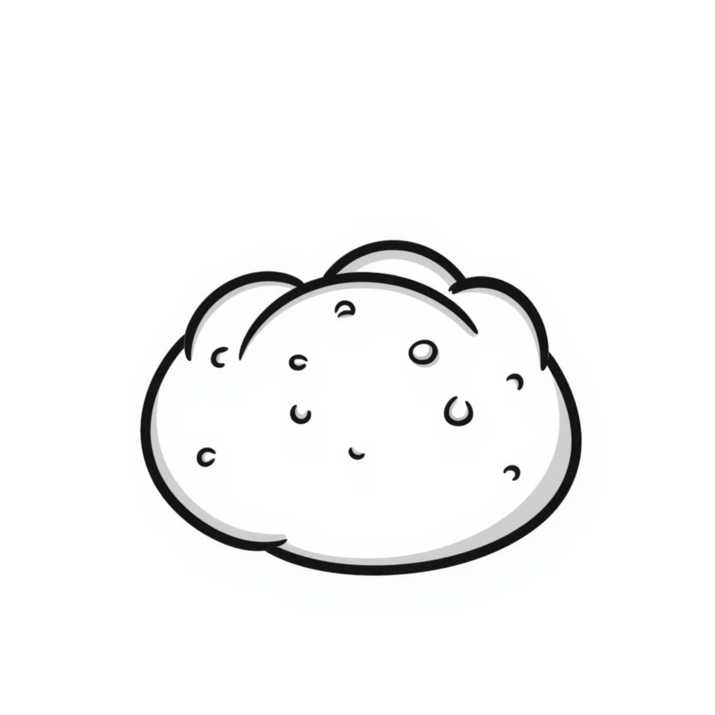 Korean egg bread, hand-drawn doodle style emoji