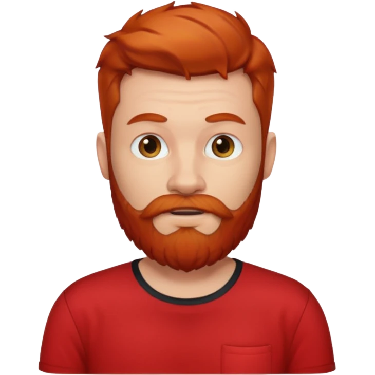 red bearded man with red shirt emoji