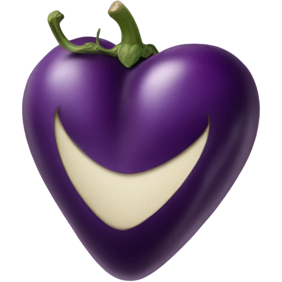 Heart with berenjena  emoji