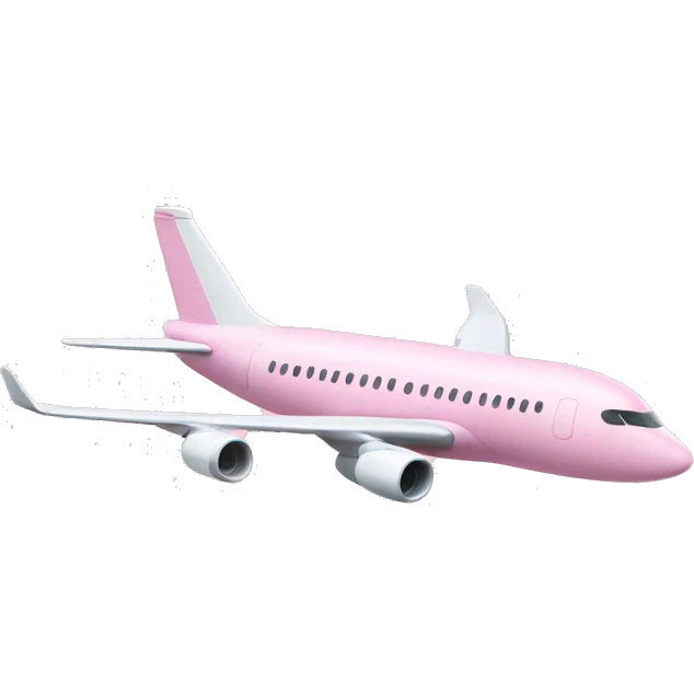 pastel pink airplane emoji