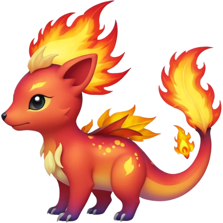 Elemental Forty Fiery Sparky Fierce Colorful Gradient Sparkly Nebular Starry Flaming Viney Vinal Dusky Aurorus-Amaura-Auroras-Pokémon-Fakémon-creature emoji