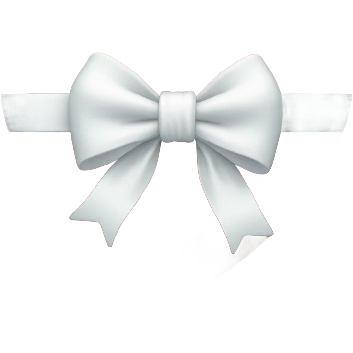 Pastel brown heart with white bow emoji