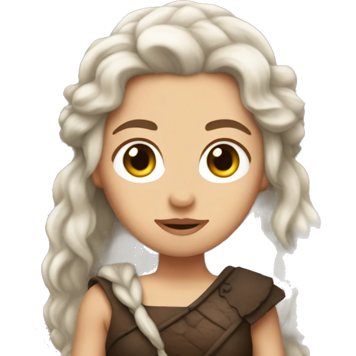 Daenerys Targaryen with brown hair  emoji