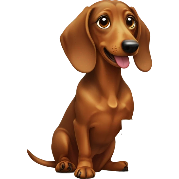 daschund eating garbage emoji