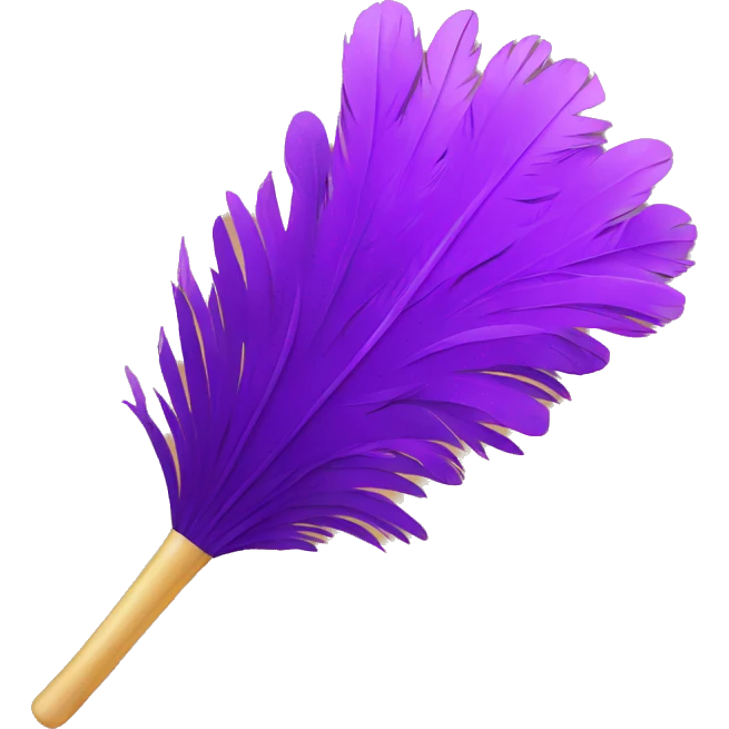 purple feather duster emoji