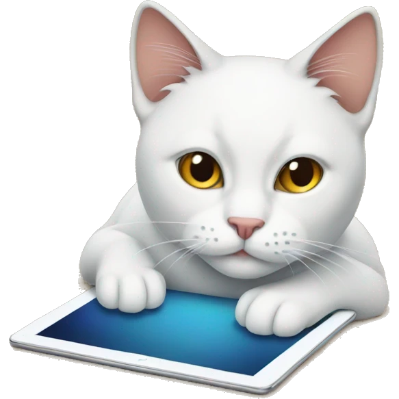 Cat with ipad emoji