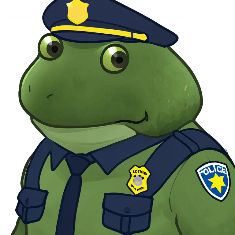 bufo in a police suit emoji
