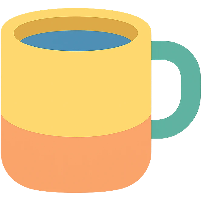 colorful coffee cup icon emoji