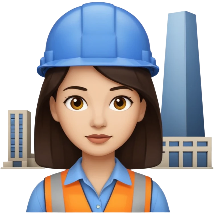 architect woman light skinned dark brown hair emoji