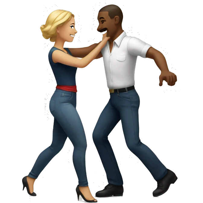 White couple dancing salsa emoji