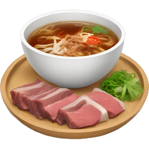 pho with beef emoji