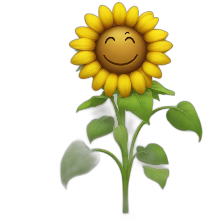 Smiling sunflower emoji