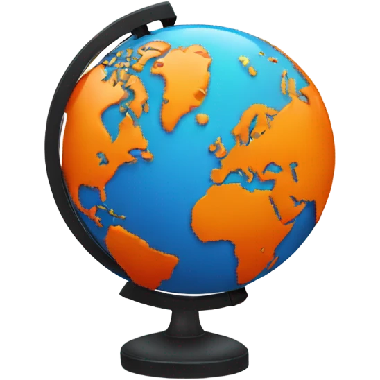 globe in orange  emoji
