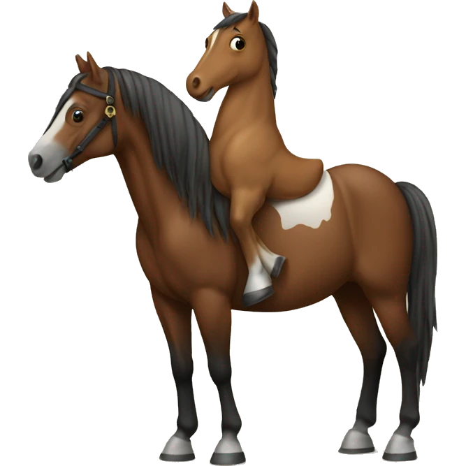 a horse on top of a horse emoji