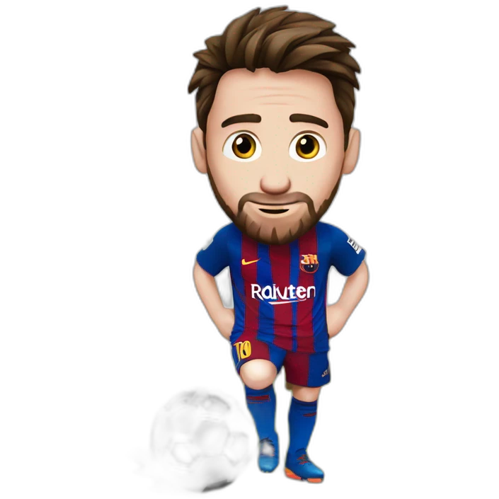 Messi avec un ballon emoji