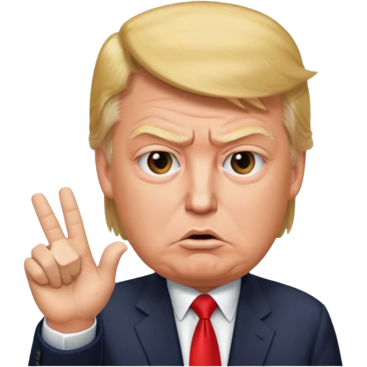 donald trump doesn't agree. and he shows it with gesture  emoji