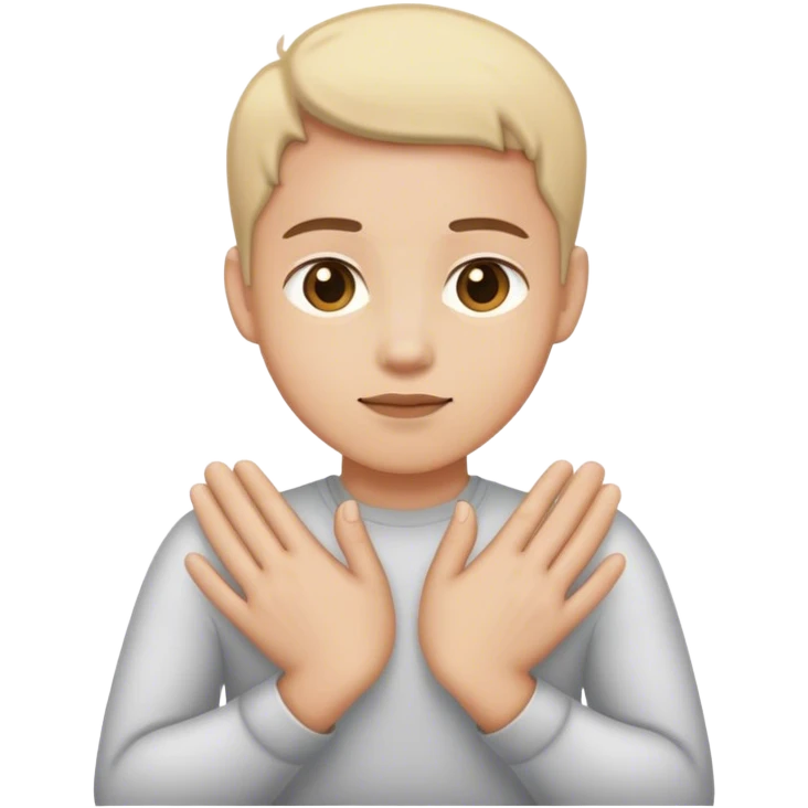 شخص يضع كلا يديه على جسده emoji