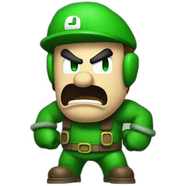 Luigi angry doomguy emoji
