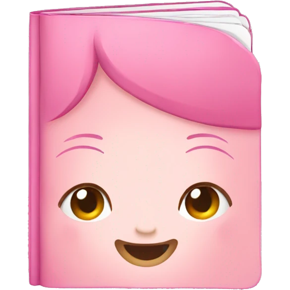cute pink notebook emoji