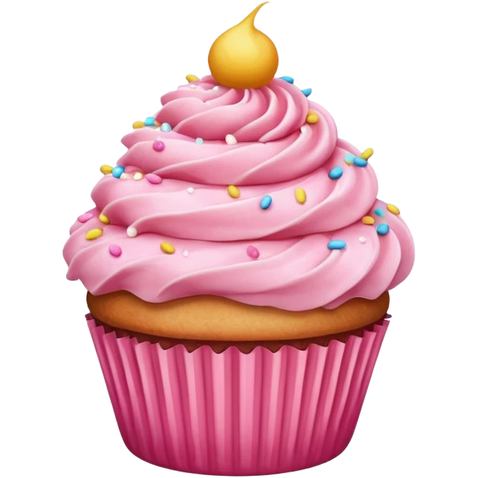 Cupcake with pink icing emoji