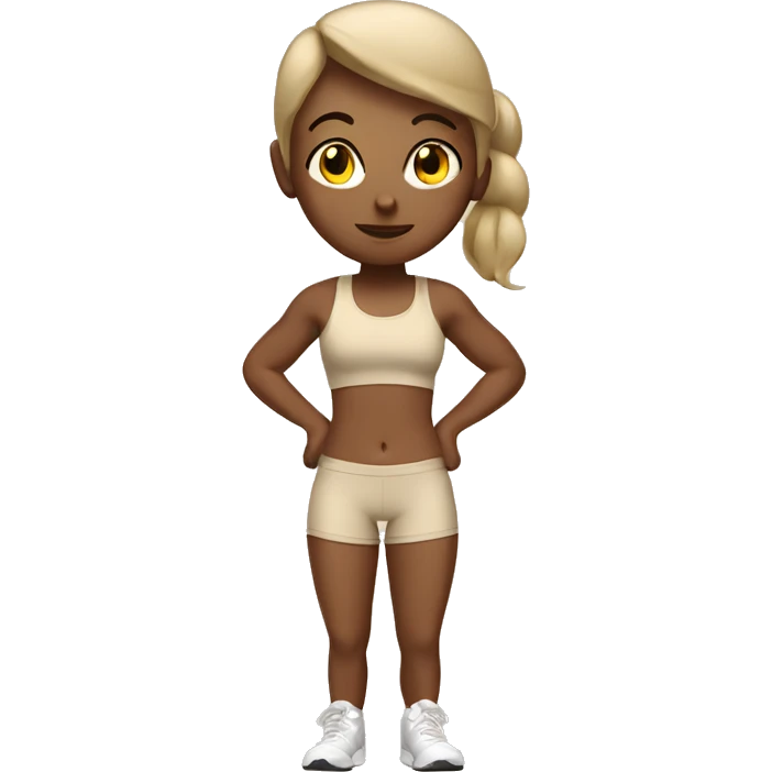 Fitness girl beige  emoji