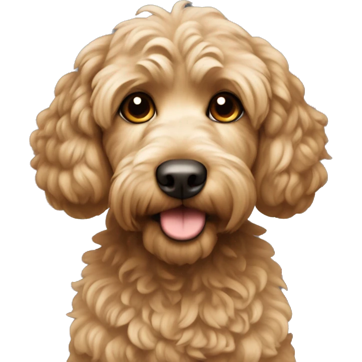 Cockapoo with light brown fur emoji