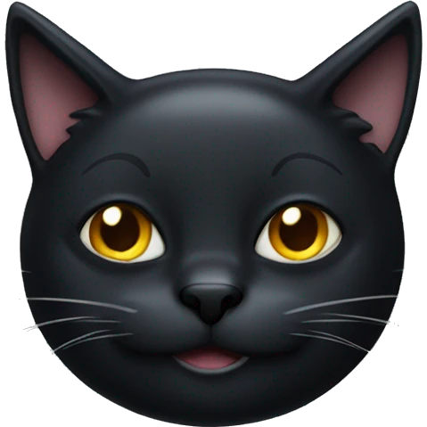 a black cat head smile emoji