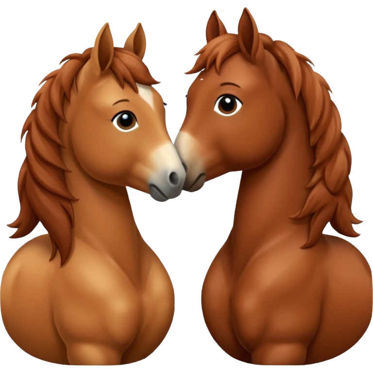 horses kissing heart emoji