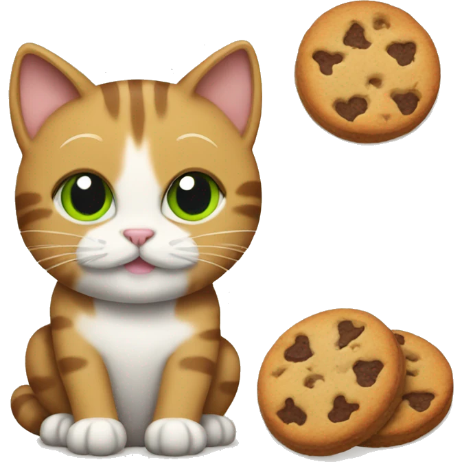 Cat with cookies  emoji