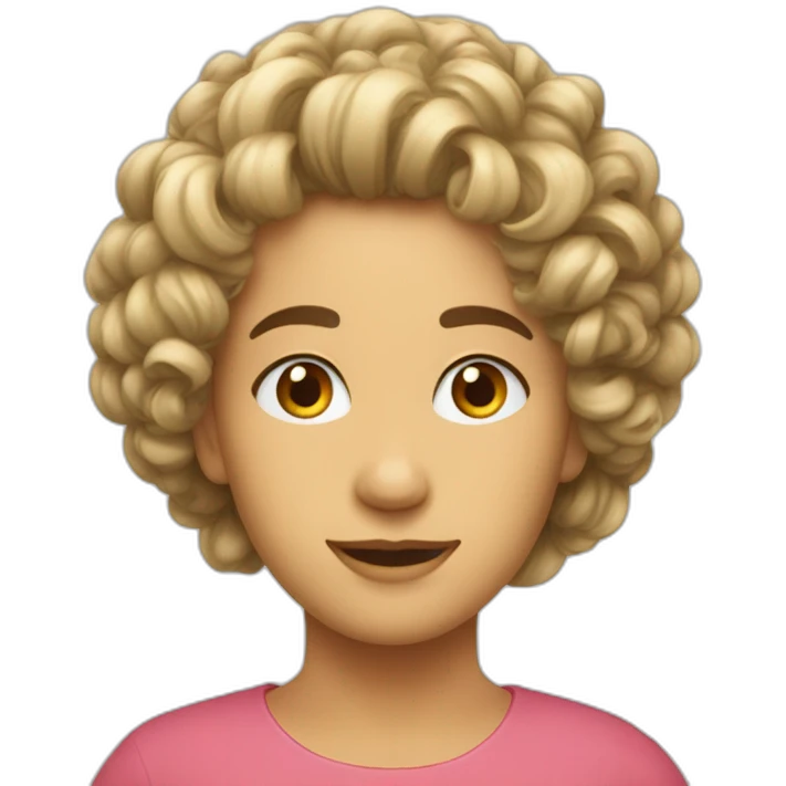 Cheveux bouclés emoji