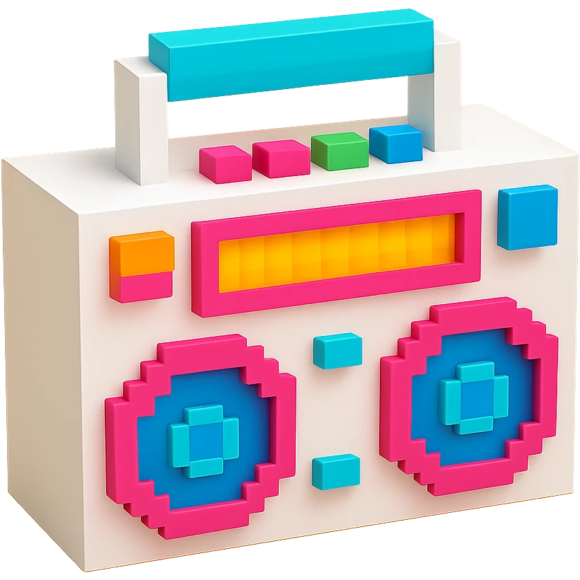 white boombox emoji