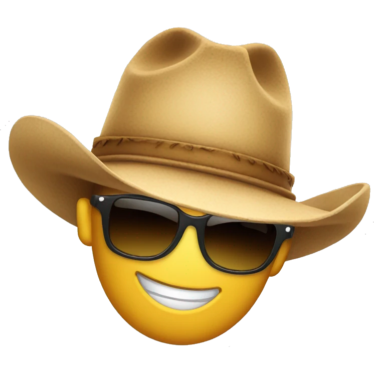 Sunglasses cowboy hat smirk emoji