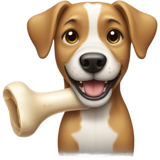 Dog with bone emoji