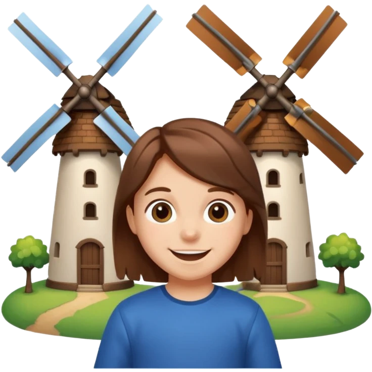 small Kid with Windmills emoji