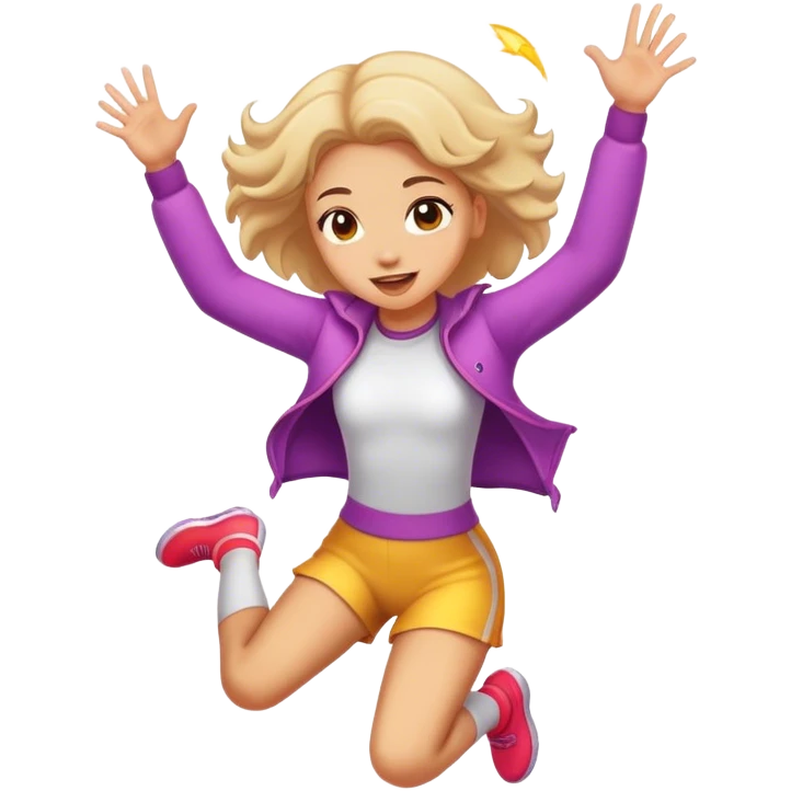 Girl jumping  emoji