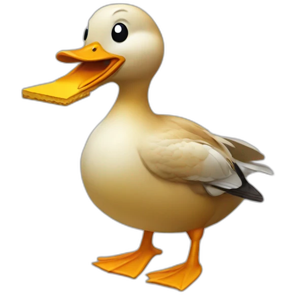Duck eating crackers emoji