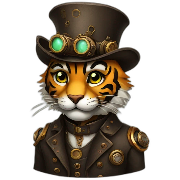 steampunk Tiger  emoji