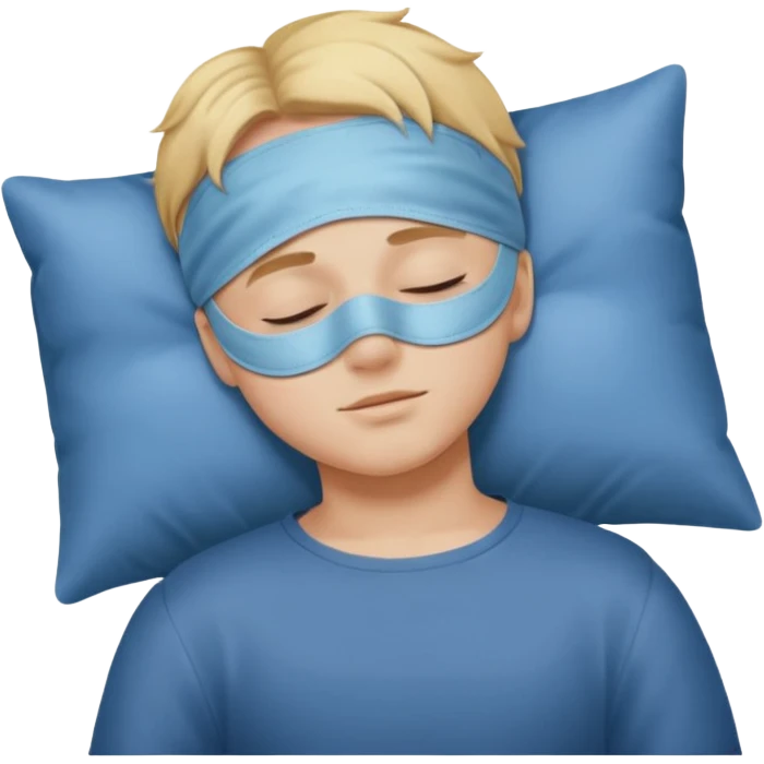 boy with a sleeping mask over head
 emoji