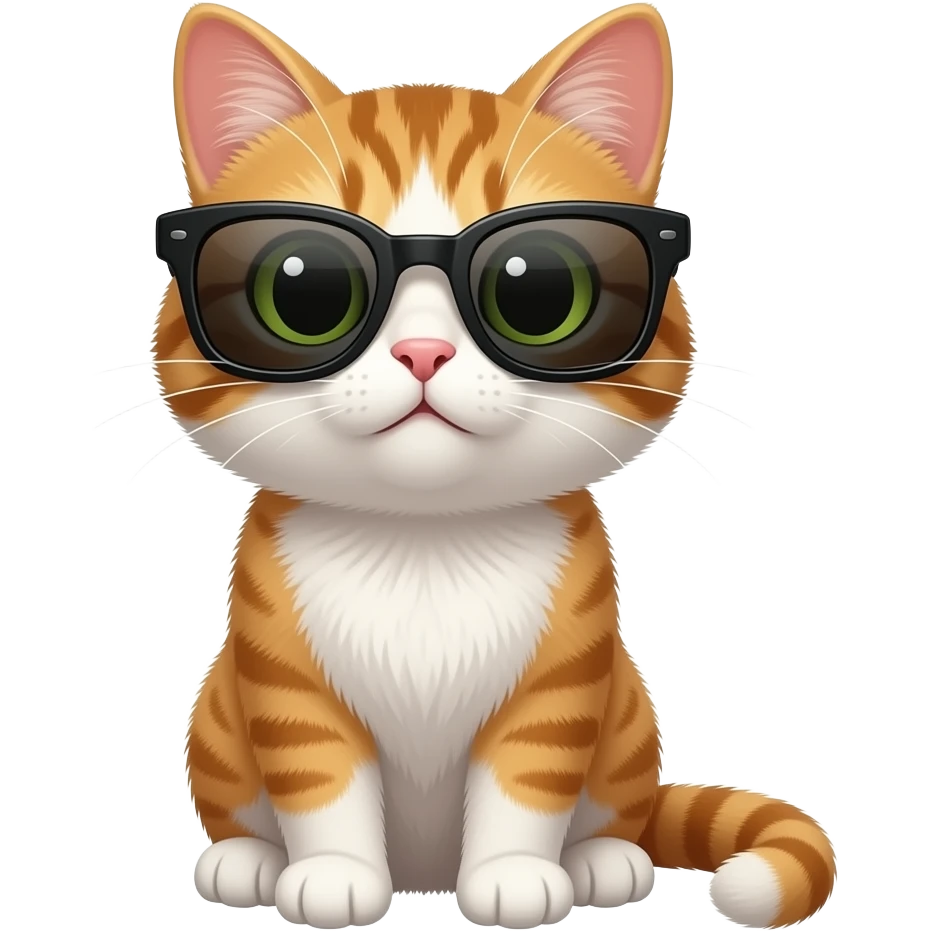 Cat wearing sunglasses emoji