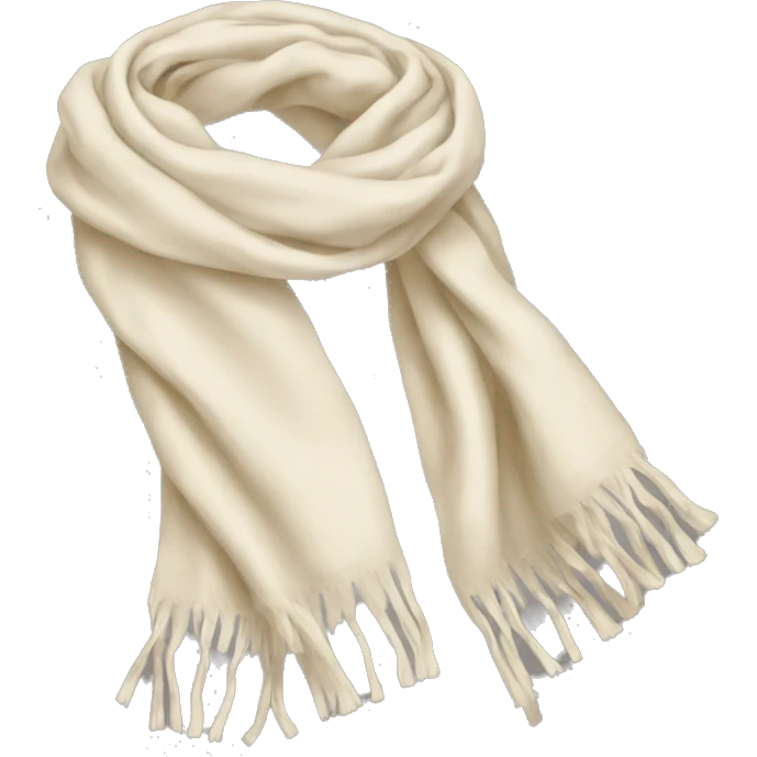 Cream scarf emoji