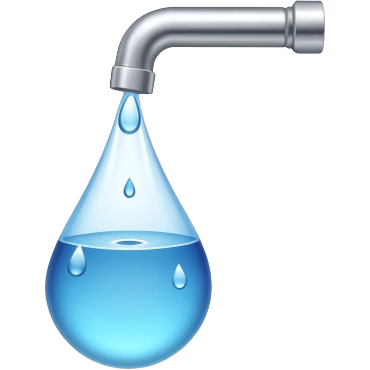 a tap with a small water droplet at the end emoji