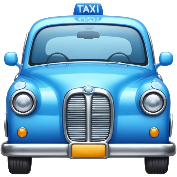 blue taxi emoji