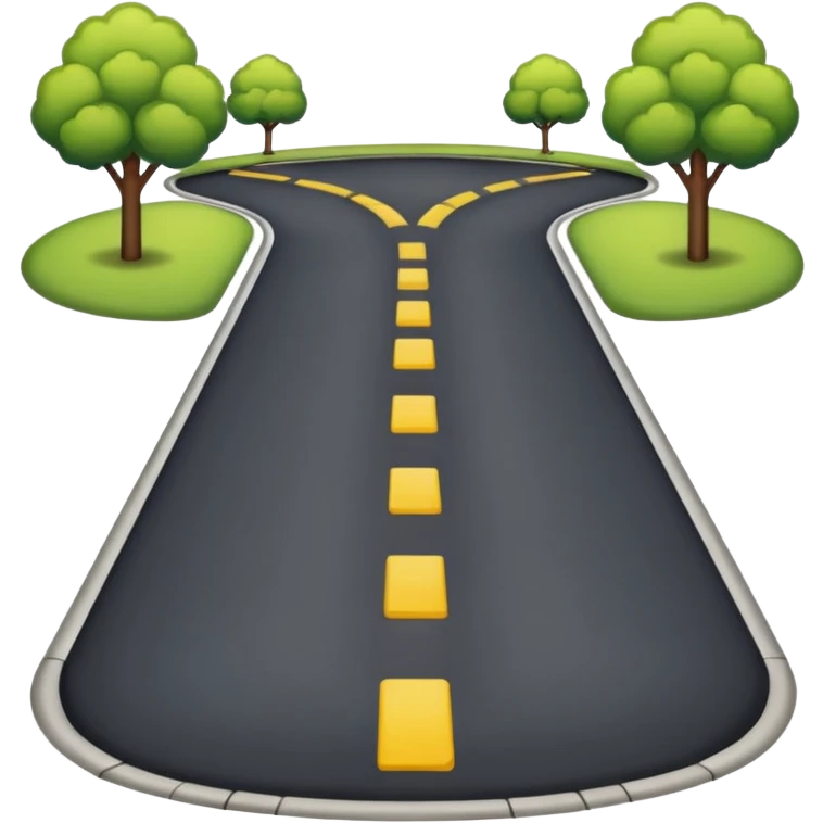 simple clear driveway, no house, emoji style emoji